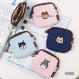 Кошелек, милая сумка через плечо, японская маленькая ткань, помада, небольшая сумка, монеты, бумажник, с вышивкой