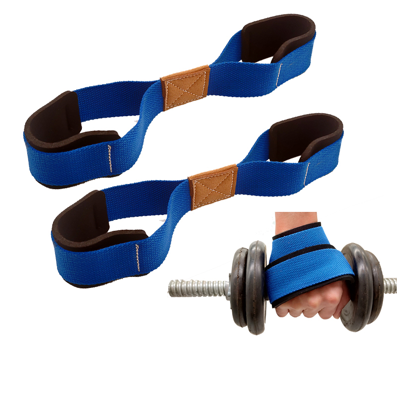 Figure 8 grip belt pull belt weightlifting deadlift fitness gloves wrist pull-up horizontal bar eight-character power belt
