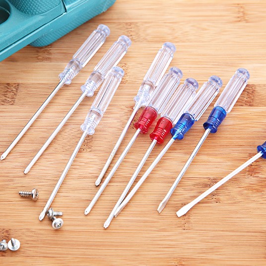 Pilm - flower 3 inch 12 8cm screwdriver with crystal transparent handle small player notebook screwdriver