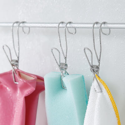 80 vintage time multi-purpose stainless steel Long tail clip for storage and organization, ins style hanging clip Long tail clip
