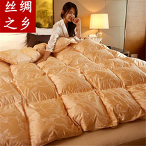 Hungary imported big flower velvet 95 white goose down quilt thick warm duvet high-end hotel winter quilt core