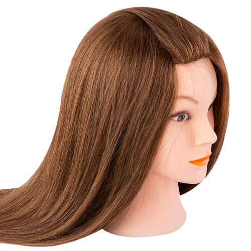 Манекен головы изготовленный из настоящих волос, практика, кукла для плетения волос