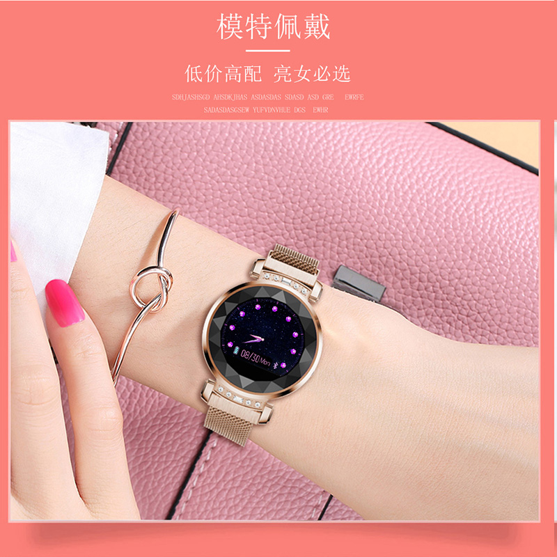 Smart sports bracelet woman color screen multifunction pedometer heart rate blood pressure monitoring waterproof lovers Korean version trendy metal watches apply vivo Xiaomi oppo Huawei apple 3 students 4