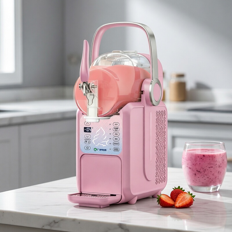 Guangshen Ice Cream Machine, Dual-Use for Home and Business, Portable, Fully Automatic Soft Ice Cream Machine, Smoothie Machine, Small Cone Machine Guangshen Ice Cream Machine, Dual-Use for Home and Business, Portable, Fully Automatic Soft Ice Cream Machine, Smoothie Machine, Small Cone Machine