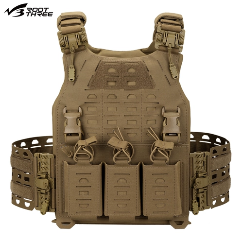 Корень Три высокопрочных композитных нейлоновых многофункциональных грудных груди, висящих на открытом воздухе, быстрая разборка защитная ограждающая жилет