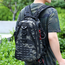 New single shoulder back road subpack obliquely satchel multifunctional purse double shoulder bag fishing rod bag big number equipped special backpack