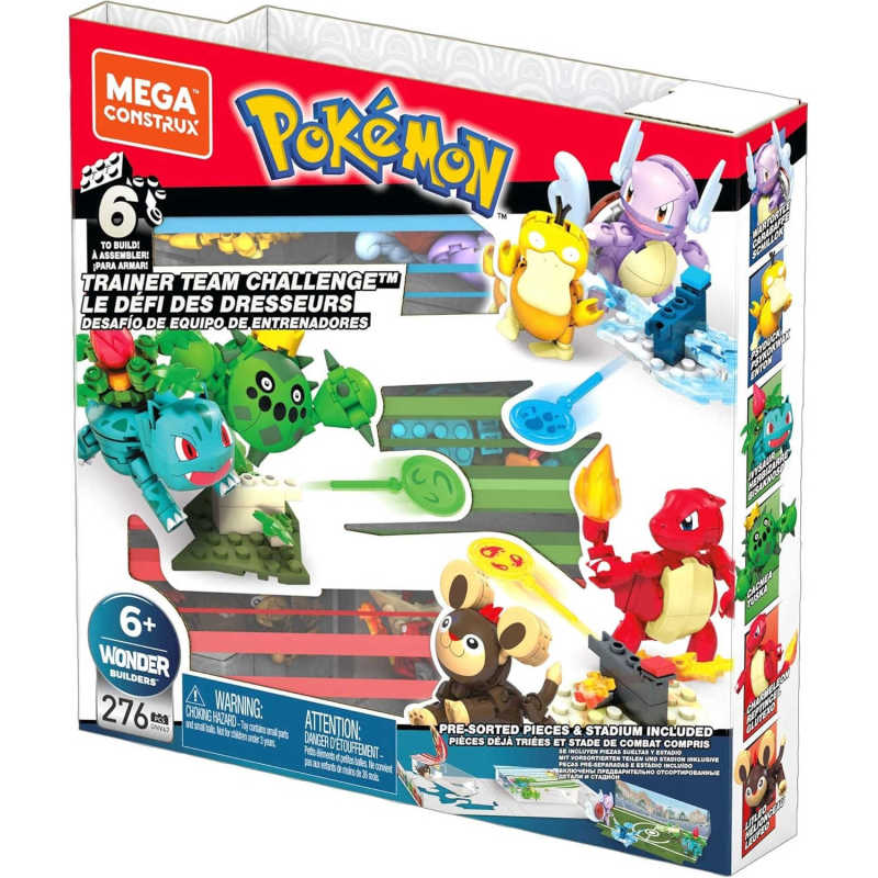 Mega Pokémon Duck, Frog, Fire Dinosaur, Squirtle Battle Set Building Blocks