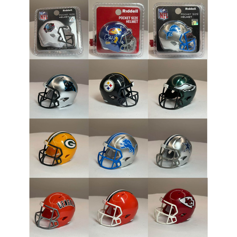 Authentic Loose Goods Riddell 1/4 American Football Collectible Nfl Team Mini Helmet Hat Ornament