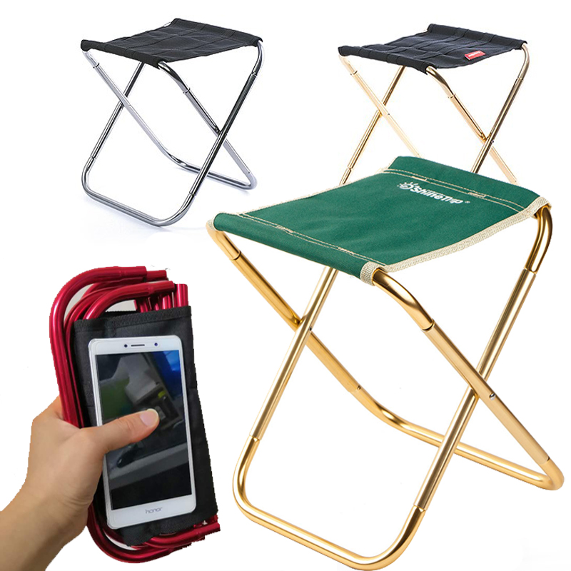 Folding Mazar outdoor folding chair camping aluminum alloy fishing chair portable folding stool train camping barbecue stool