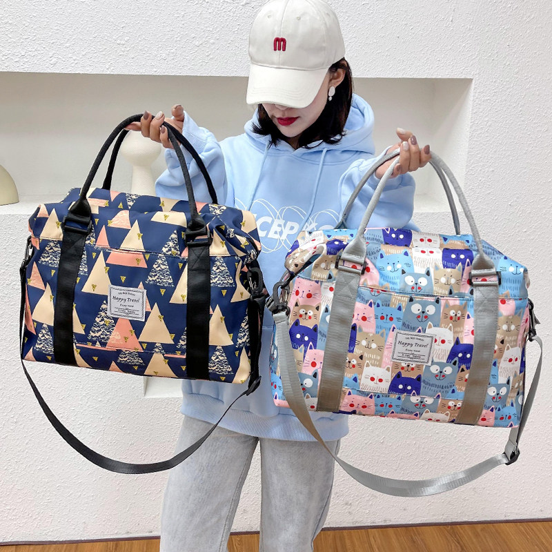 INS travel bag large capacity women's handbag luggage bag travel lightweight waiting for delivery Oxford spinning short-distance storage bag