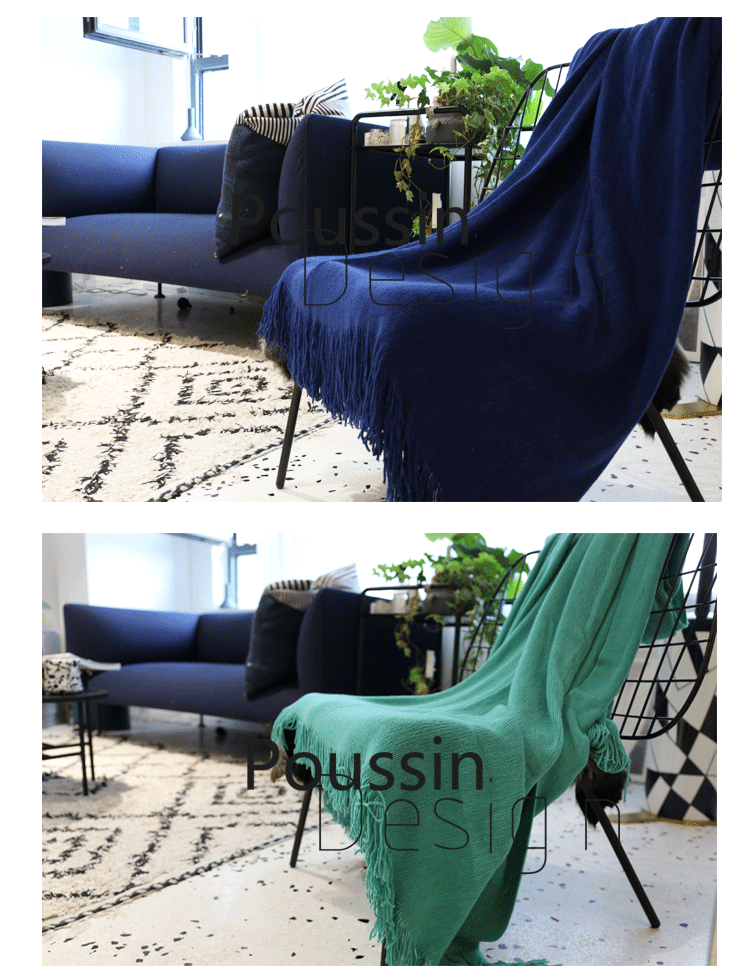 Khăn màu tinh khiết hiện đại giải trí chăn Bắc Âu chăn đan giả cashmere chăn mỏng đầu giường khăn màu rắn nền chăn - Ném / Chăn mền lông cừu cho bé