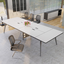 Office meeting table and chair combination negotiation desk simple modern small meeting training table long table strip