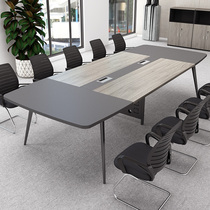 Office conference table and chair combination Simple modern small conference training table Long table Long strip negotiation desk