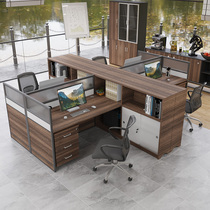 Screen partition Financial staff combination desk double simple modern office furniture Staff office table and chair