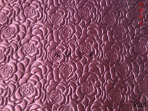Spot high-grade embroidery rose soft bag leather fabric with sponge anti-collision bedside background wall pu leather fabric