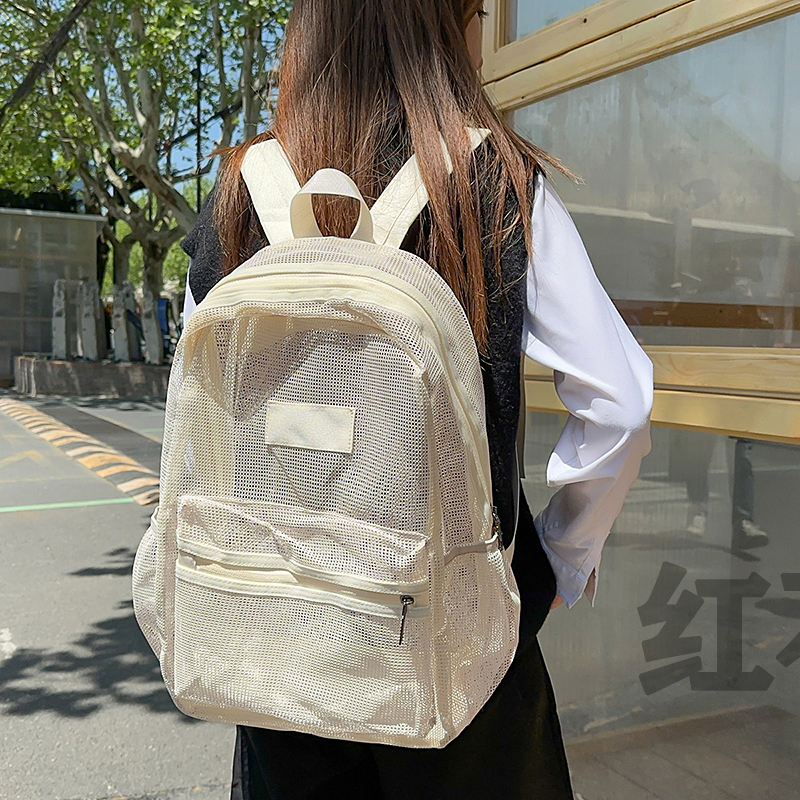 Japanese Style Backpack for Women, Mesh Transparent Backpack for Men, 2025 New Model, Large Capacity, Lightweight, Breathable Mesh Student School Bag Japanese Style Backpack for Women, Mesh Transparent Backpack for Men, 2025 New Model, Large Capacity, Lightweight, Breathable Mesh Student School Bag