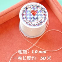 Нить отечественная сплюснутая эластичная, один рулон (высокая себестоимость)/белая