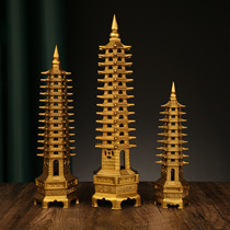 Long-pointed copper Wenchang Tower ornaments nine-story and thirteen-story gift crafts factory direct sales