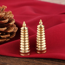Brass Keychain Accessories Nine-Story Wenchang Tower Keychain Accessories Gift Vermilion Sand Accessories Manufacturer