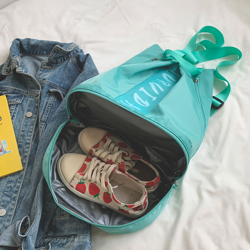 Double Shoulder Travel Bag Female Dry Wet Separation Swim Bag Large Capacity Outdoor Sports Fitness Package Short Trip-to-Bag Woman