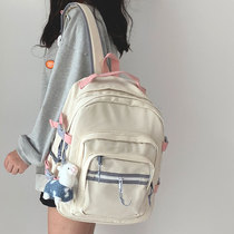 Large Capacity Day Series Double Shoulder Bag Fashion Brief High School Student 100 Hitch Travel Backpack Male University Student School Bag Girls Junior High School