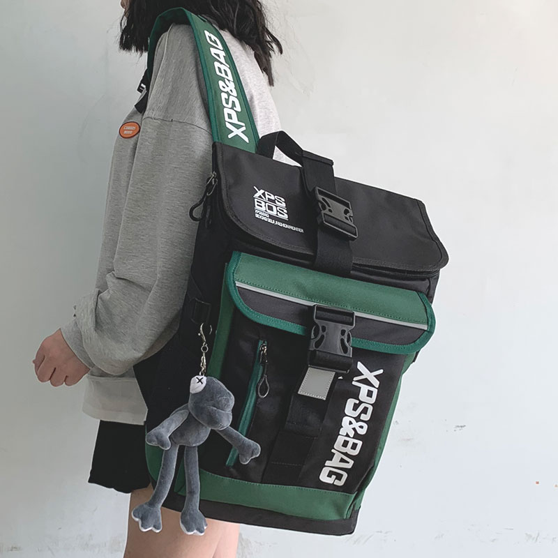 In 2021, new tide - branded double shoulder bag travel leisure computer backpack male large capacity package wind student bag female