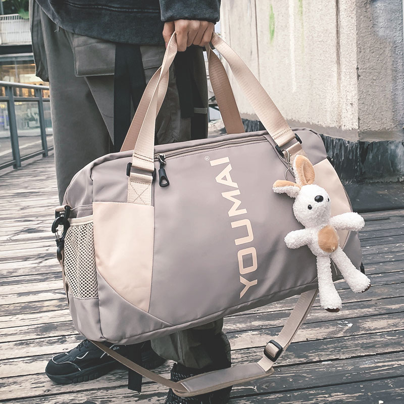 Travel bag Large capacity female dual-use portable shoulder short business trip boarding travel bag Lightweight fitness men's duffel bag