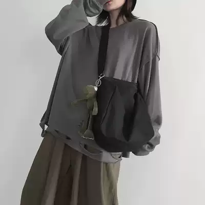 Net red popular bag female 2021 New Tide crossbody shoulder Joker ins Korean version of large capacity student canvas bag