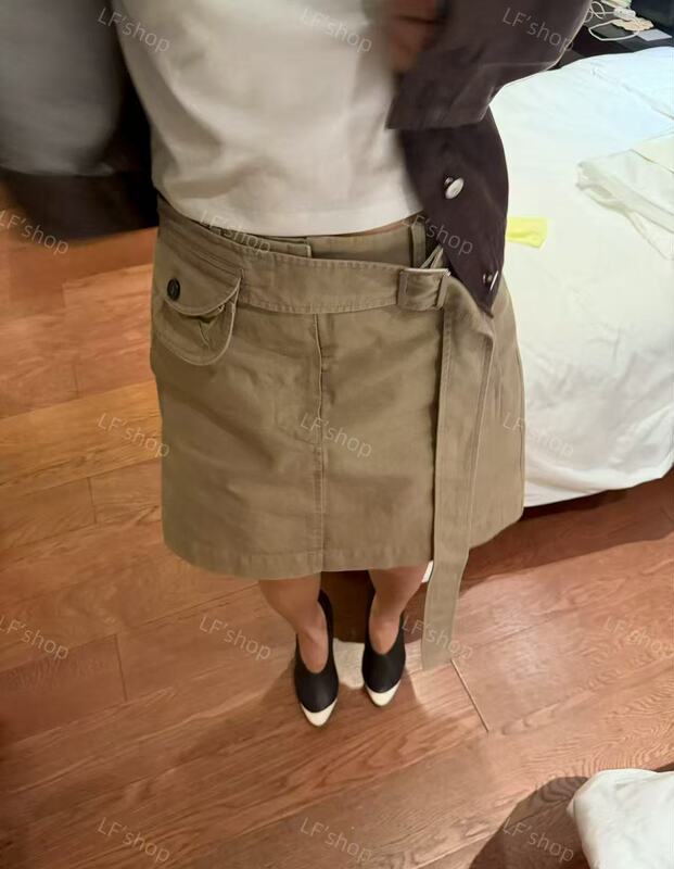 7091 in Stock! Sunflower Ouni Style~ Korean Dongdaemun New Trendy Design Slimming Skirt