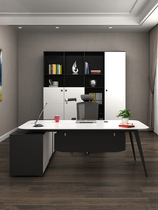  Office furniture boss desk Simple modern fashion manager desk Supervisor desk Single office desk and chair combination boss desk