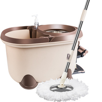 Easy to drag king large capacity hand-free hand washing lazy mop dry and wet automatic mop bucket rotating mop home
