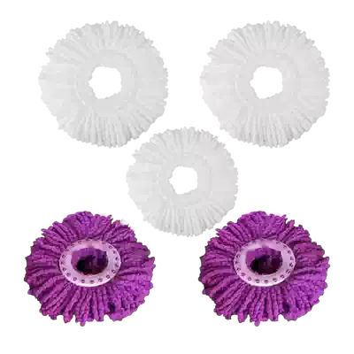 Easy drag king drag Rotating mop Mop head Universal rotating mop head Mop 5 packs