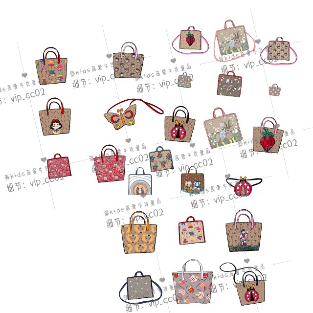 Guo kids ~ new butterfly ladybug slanted satchel child banana strawberry entrusted with bunny handbag