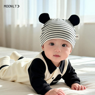 Infant and Toddler Hats for Spring and Autumn, Striped Ear Design, Sun Protection, Thin Style, Newborn Hats for Boys and Girls, Small Baby Caps