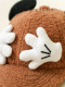 Children's baseball cap autumn and winter versatile casual baby Mickey butt boy and girl hat warm plush peaked cap