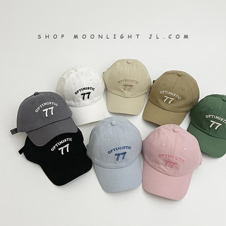 77 Embroidered Korean-Style Children's Baseball Cap for Spring, Autumn, and Summer, Boys and Girls, Baby Windproof, Sun Protection, Sunshade Baseball Hat