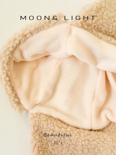 Baby hat autumn and winter female baby rabbit plush thickened warm children's fetal hat newborn baby ear protection hat