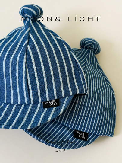 Cowboy baby hat striped pointed nipple hat for male and female babies spring and autumn children's sunshade toddler duck tongue hat