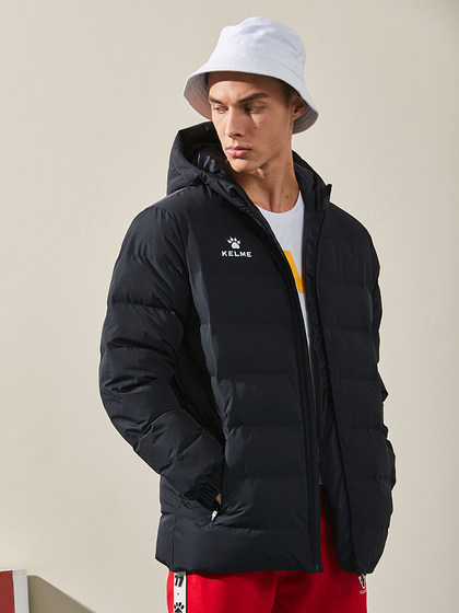 Kelme Karme Sports Cotton Jacket 남자 축구 훈련 재킷 공식 웹 사이트 짧은면 재킷 따뜻한면 재킷 겨울