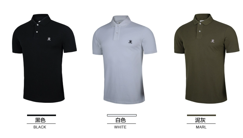 KELME Calme Mùa Hè Nam Ngắn Tay Áo Bông Màu Rắn Thể Thao POLO Áo Ve Áo Slim Paul T-Shirt