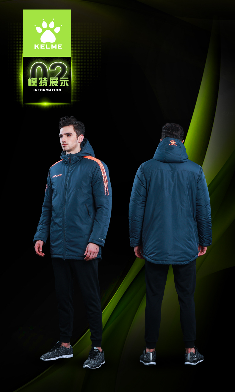Kelme 卡尔 tôi trang web chính thức đích thực thể thao bông quần áo nam giới và phụ nữ áo khoác mùa đông đào tạo bông coat dày ấm bông áo khoác mẫu áo phao nữ đẹp 2019