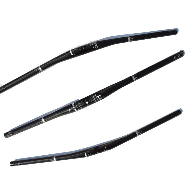 Black knight 9-degree mountain bike handlebars ultra-light full carbon fiber bicycle straight handle swallow handle bar horizontal accessories