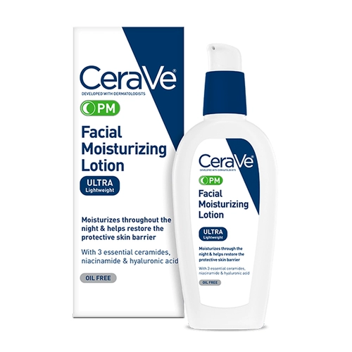Cerave, ночной увлажняющий восстанавливающий лосьон содержит никотиновую кислоту, (в наличии на складе), 89 мл