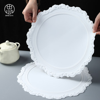 French high-end large-size embossed placemat
