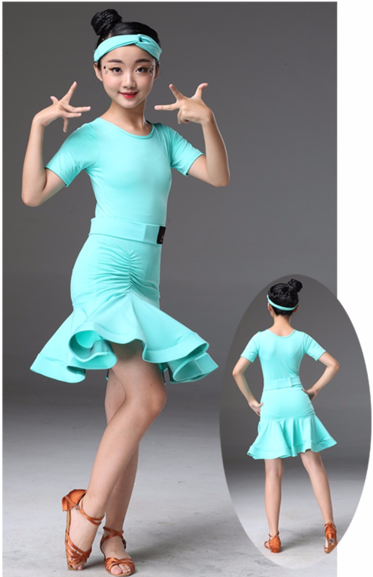 Trẻ em váy khiêu vũ Latin cô gái thực hành quần áo cạnh tranh kiểm tra hiệu suất quần áo Trang phục khiêu vũ Latin cô gái trẻ em - Trang phục quần áo cho trẻ 14 tuổi nam
