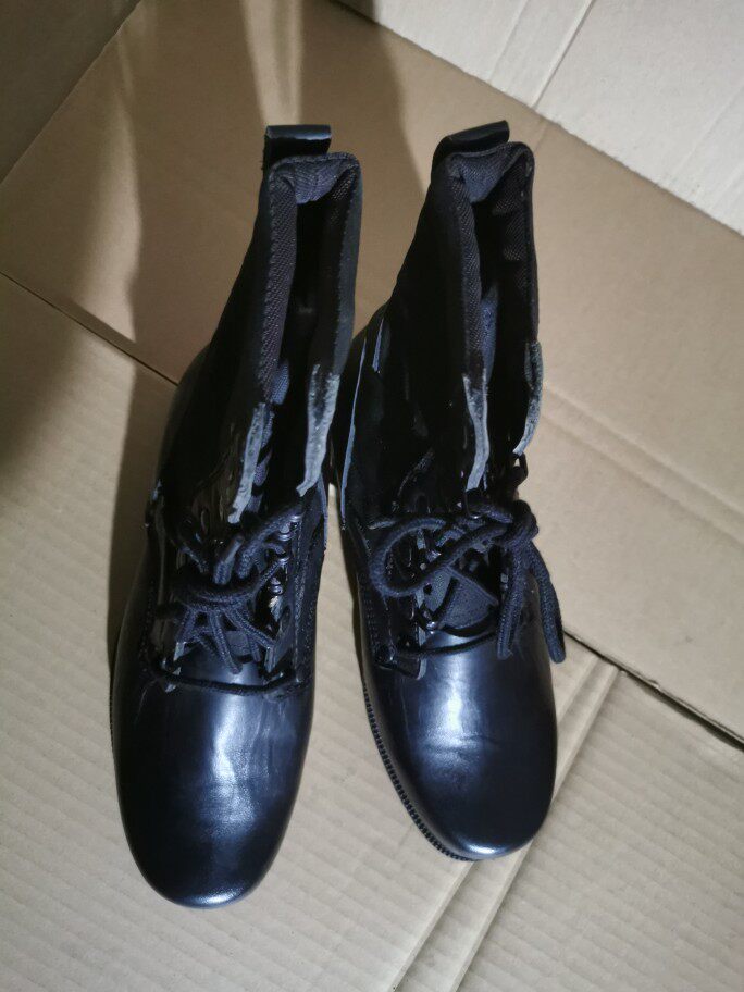 Handling Jihua 3514 stock stock vintage combat boots genuine leather square toe lace-up leather slip-on boots