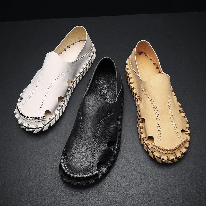 Men's sandals Summer 2022 new youth trend individuality handmade Roman beach Baotou Fashion outside wearing slippers