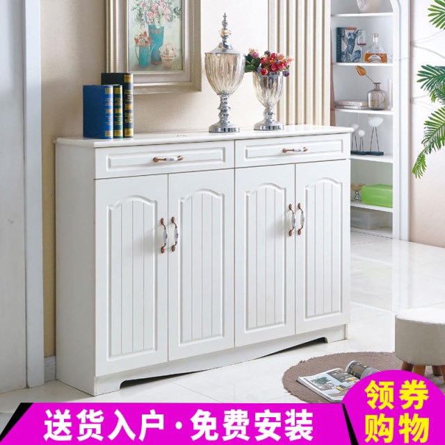 Shoe cabinet solid wood home doorway large capacity economical storage cabinet solid wood living room storage cabinet entrance cabinet balcony cabinet