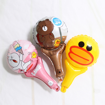 手持棒铝膜气球批发微商引流地推活动小礼品免