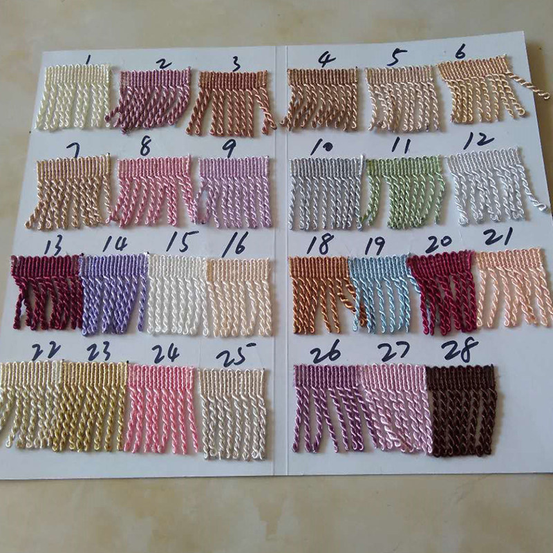 Curtain sofa decorative lace accessories diy accessories 6cm row beard rope row dragon beard tassel 6cm twist row twist